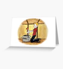 When Calvin will be tall Greeting Card