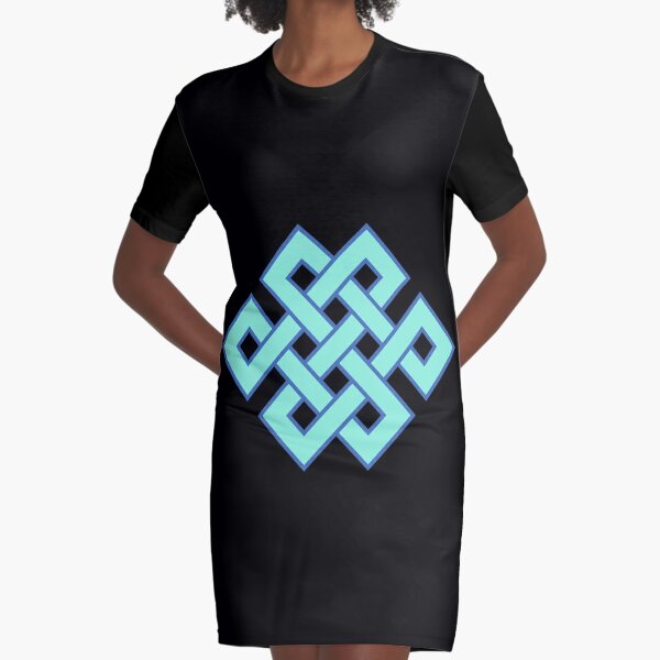 Buddhist Endless Knot Graphic T-Shirt Dress