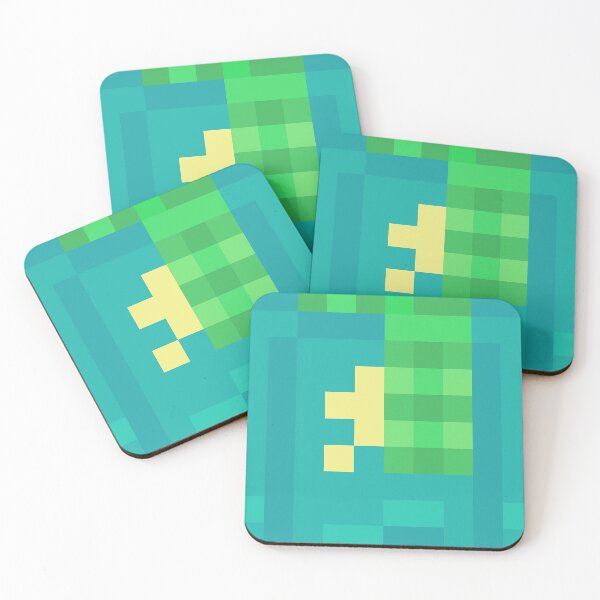 Item preview, Pixelated Green scarf on Blue Shirt designed and sold by SocialStreet.
