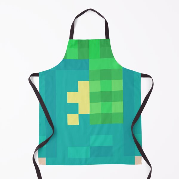Item preview, Pixelated Green scarf on Blue Shirt designed and sold by SocialStreet.