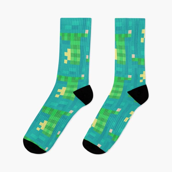 Item preview, Pixelated Green scarf on Blue Shirt designed and sold by SocialStreet.