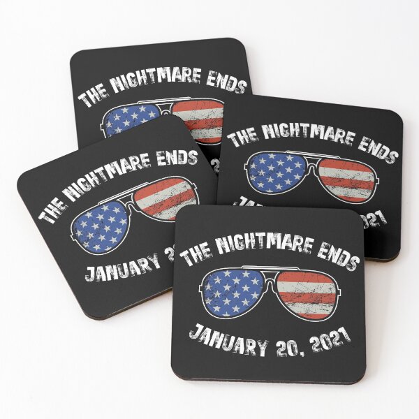 Item preview, The Nightmare Ends Anti Trump Pro Biden Inaguration 2021 designed and sold by JonesWorldOrder.