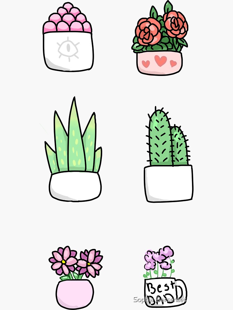 plant stickers sticker by sweetsquiddy redbubble