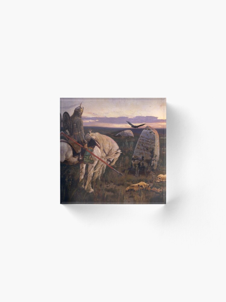 Alternate view of Viktor Mikhailovich Vasnetsov (1848–1926). Виктоp Михайлович Васнецов. Knight at the Crossroads. Acrylic Block