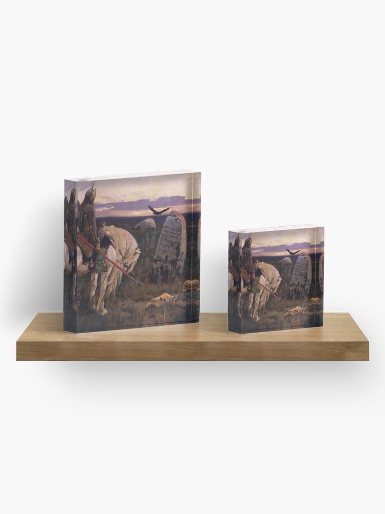 Alternate view of Viktor Mikhailovich Vasnetsov (1848–1926). Виктоp Михайлович Васнецов. Knight at the Crossroads. Acrylic Block