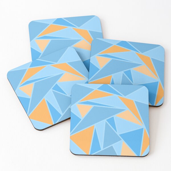 Item preview, Blue and orange triangles abstract design  designed and sold by Pasan-hpmm.