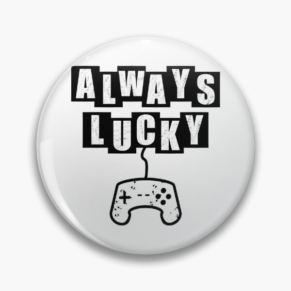 Item preview, Always Lucky Gamer - White designed and sold by BusyMonkeys.