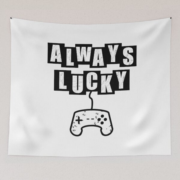 Item preview, Always Lucky Gamer - White designed and sold by BusyMonkeys.