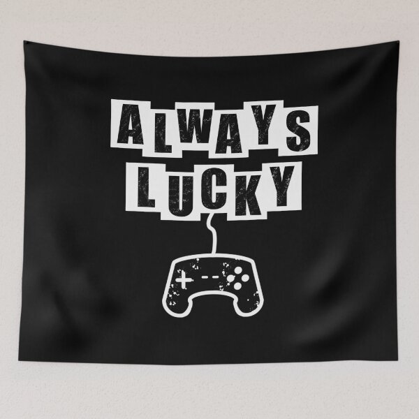 Item preview, Always Lucky Gamer - Black designed and sold by BusyMonkeys.