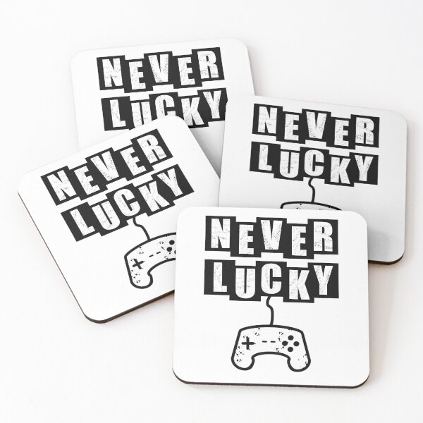 Item preview, Never Lucky Gamer - White designed and sold by BusyMonkeys.