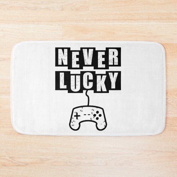 Item preview, Never Lucky Gamer - White designed and sold by BusyMonkeys.