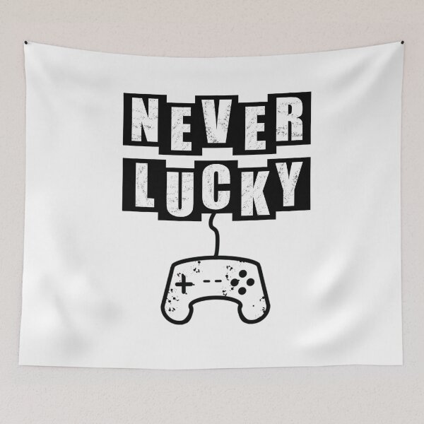 Item preview, Never Lucky Gamer - White designed and sold by BusyMonkeys.