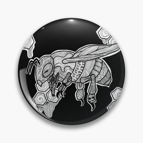 Item preview, zentangle bee designed and sold by cute-critical.
