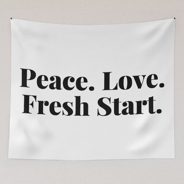 Item preview, Peace. Love. Fresh Start. Happy New Year Quote. designed and sold by That Cheeky Tee.