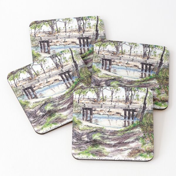 Item preview, Australian Scene - Englishs Bridge, Campaspe River, Vic, Aus. designed and sold by Anne Huth.