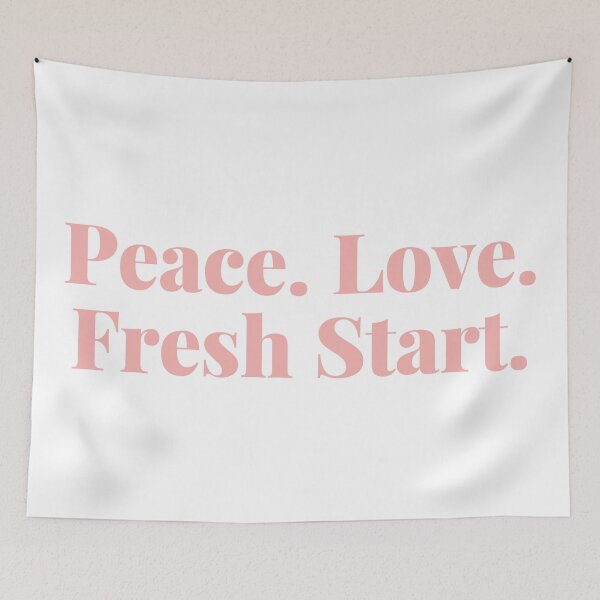Item preview, Peace. Love. Fresh Start. Happy New Year Quote. designed and sold by That Cheeky Tee.