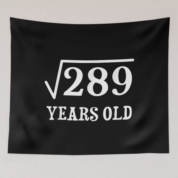 Item preview, 17 years old 17th birthday Gift Square Root of 289 designed and sold by rebeccapicker.