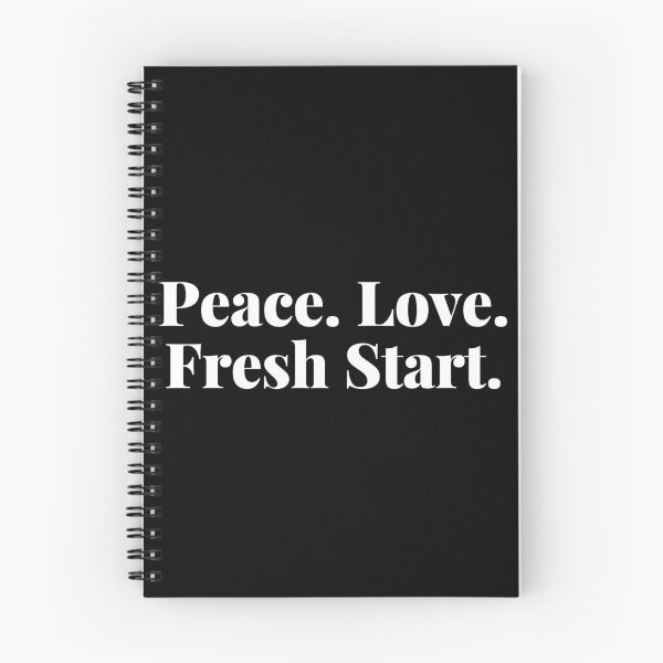Item preview, Peace. Love. Fresh Start. Happy New Year Quote. designed and sold by That Cheeky Tee.