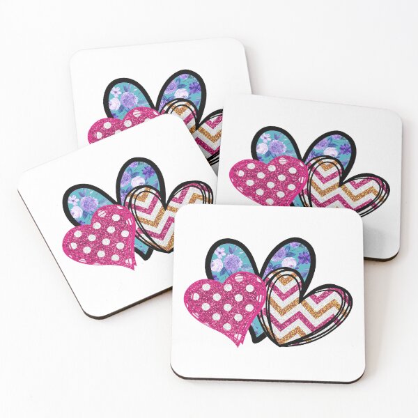 Item preview, Valentines Glitter Hearts designed and sold by StickerArtwork.