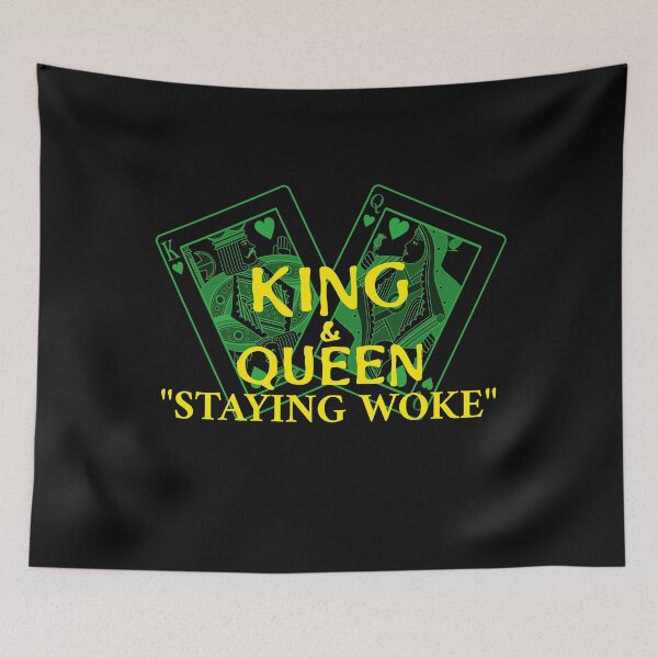 Item preview, King and Queen Staying Woke - Spades designed and sold by Tish K..