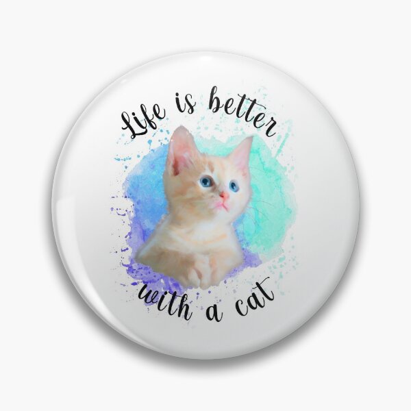 Item preview, Life is Better With a Cat, Sticker T-Shirt Laptop Water Bottle designed and sold by StickerArtwork.
