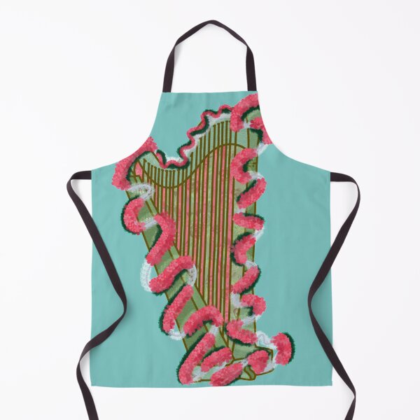 Item preview, harp floral vines illustration designed and sold by crizzysketch.