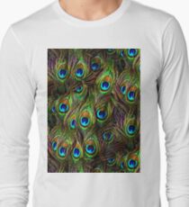Peacock Feathers Invasion Long Sleeve T-Shirt