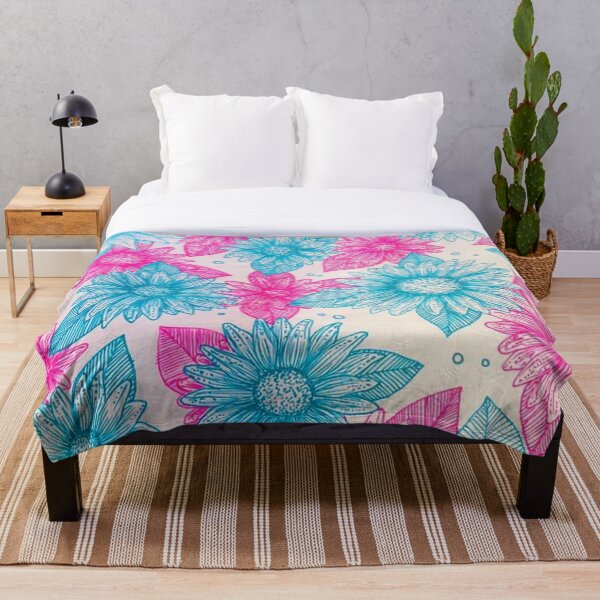 Item preview, Blue and Pink Flower Pattern designed and sold by apandey.