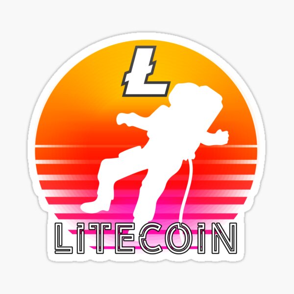 Artikel-Vorschau von Litecoin LTC Space Man Sonnenuntergang, designt und verkauft von Bitcoin-Fashion.