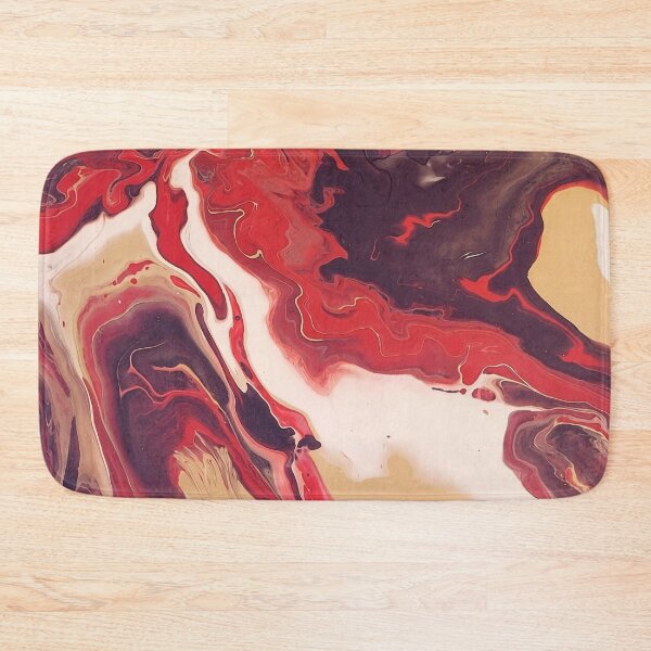 Item preview, Acrylic pour abstract Red and mahogany designed and sold by k9printart.