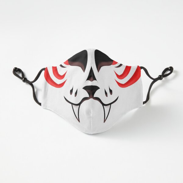 Kitsune Face - Red Fitted 3-Layer
