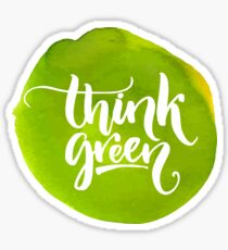 Think green Sticker
