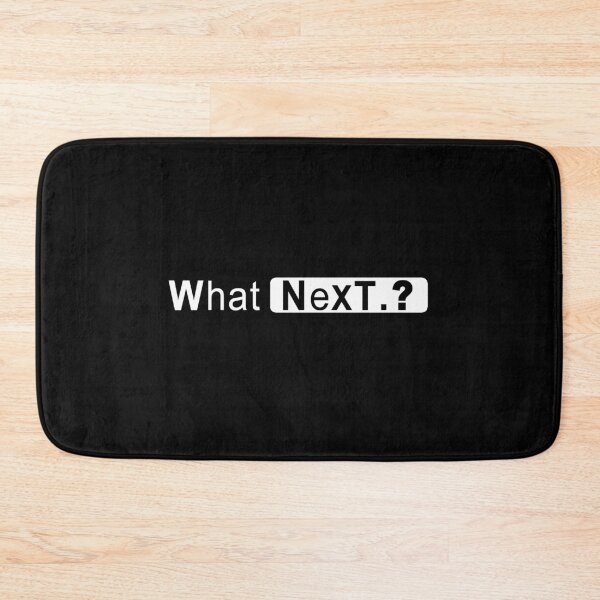 Item preview, "What next?" Creative block black and white typography designed and sold by Roy Store.