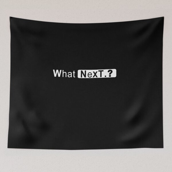 Item preview, "What next?" Creative block black and white typography designed and sold by Roy Store.