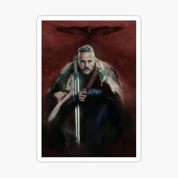 Vikings Series King Ragnar Lothbrok Paiting Sticker