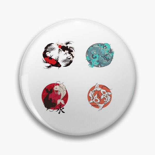 Item preview, Coloured Koi Fish Sticker Pack, Ornamental Carp, Japanese Symbol For Zen designed and sold by Black11Flamingo.