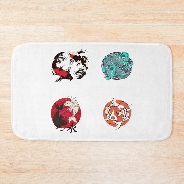 Item preview, Coloured Koi Fish Sticker Pack, Ornamental Carp, Japanese Symbol For Zen designed and sold by Black11Flamingo.