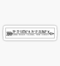 LBI Coordinates Sticker