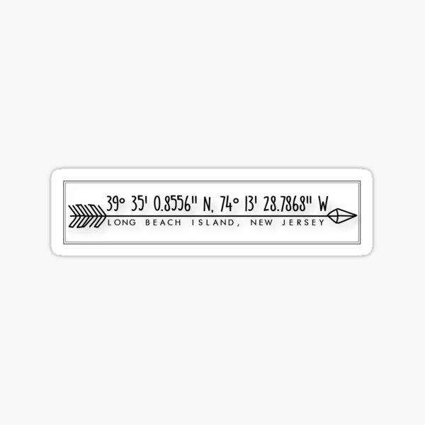 LBI Coordinates Sticker