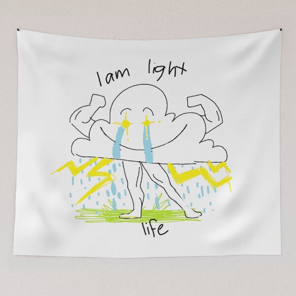 Item preview, I AM LIGHT cloud - dumb meaningless drawings designed and sold by bunnyEmanArt.