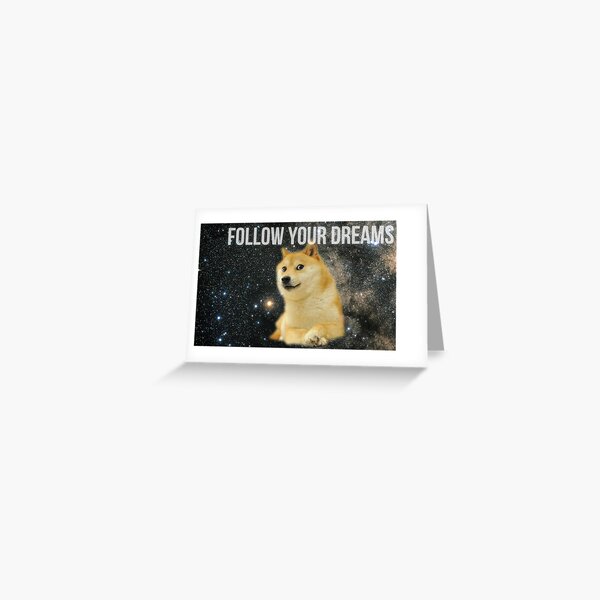 Mlg Doge Greeting Cards Redbubble - doge 2 0 roblox