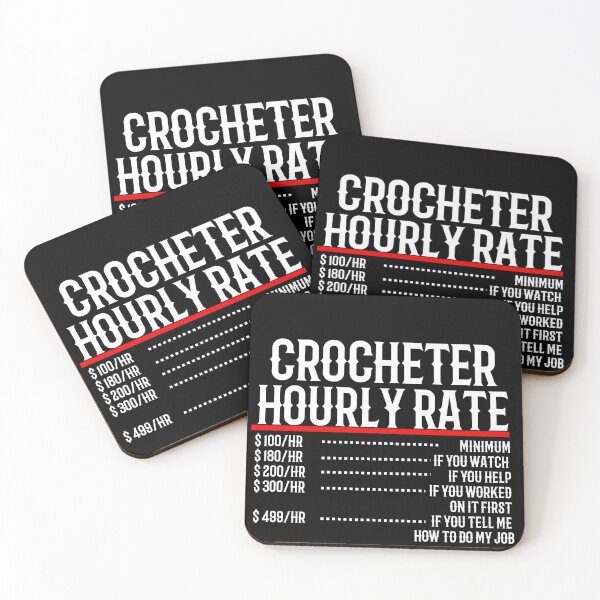 Aperçu de l'œuvre Crocheter Taux horaire créée et vendue par TeesYouWant.