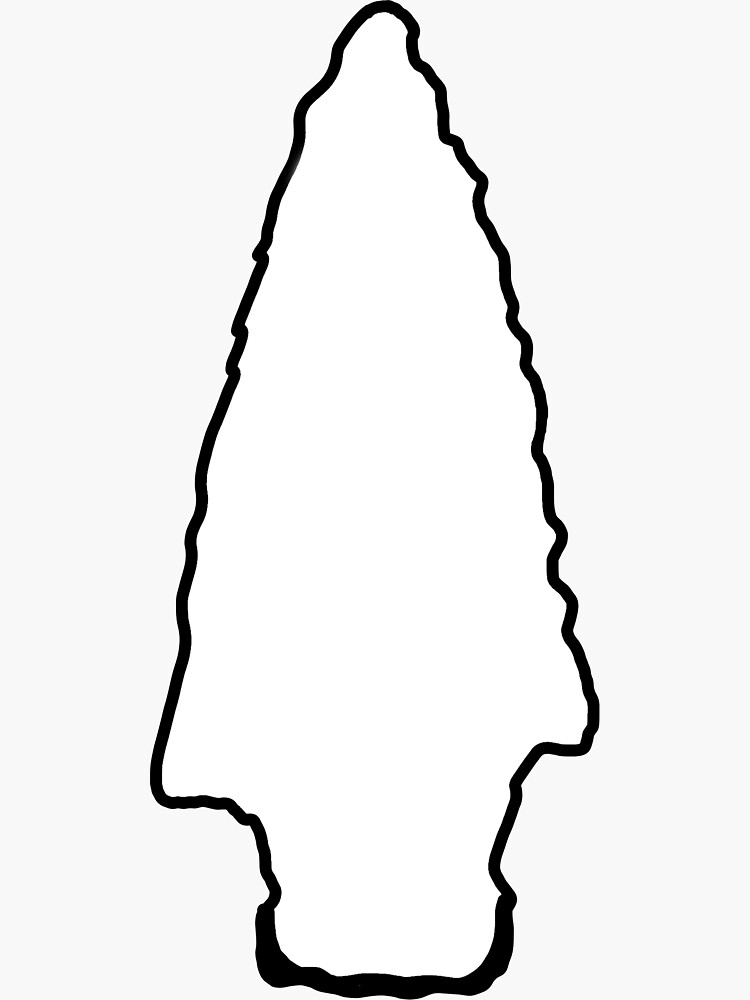 "Arrowhead Outline" Sticker by Lacromaster Redbubble