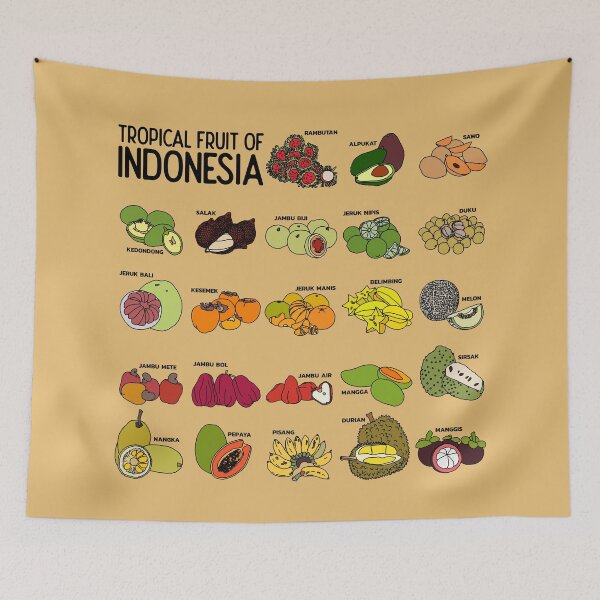 Item preview, Tropical Fruits of Indonesia Poster designed and sold by Sean-Evans.