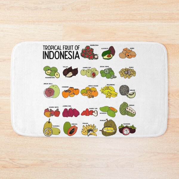 Item preview, Tropical Fruits of Indonesia Poster, transparent background designed and sold by Sean-Evans.