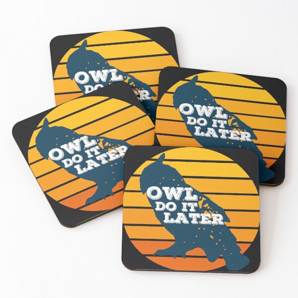 Item preview, Owl do it later. Owl in the moon designed and sold by Atleta-Cali.