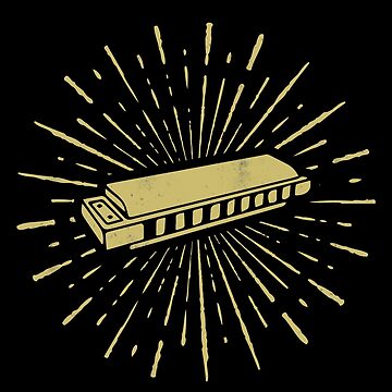 Retro Vintage Harmonica Cool Instrument Greeting Card for Sale by Teeming Redbubble