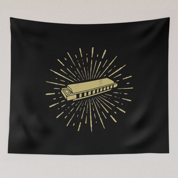Item preview, Retro Vintage Harmonica Cool Instrument designed and sold by Delightfully Cynical.