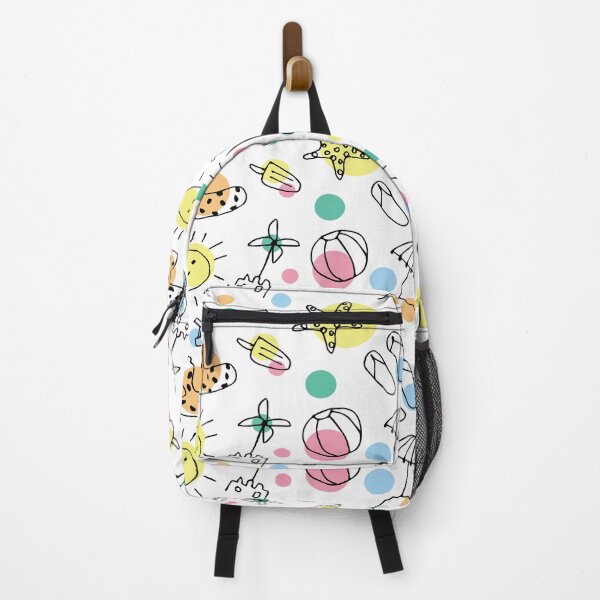 Item preview, Playful Happy Summertime Beach Doodle Pattern designed and sold by GeekHeadDesigns.