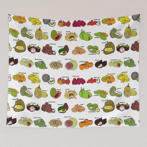 Item preview, Tropical Fruits Pattern with white background designed and sold by Sean-Evans.